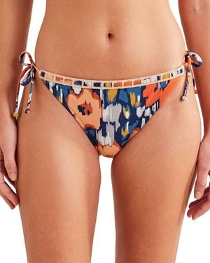 Boden Crochet Trim Bikini Bottom - Blue