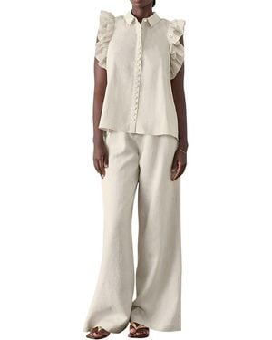 CAMILA BLANCO 2Pc Top & Pant Set - Natural