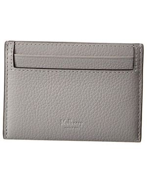 Mulberry Continental Slip Small Leather Card Case - Grey