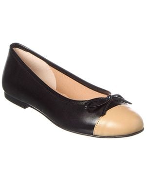 French Sole Tf Dnu Cordelia Cap Toe Leather Flat - Blue