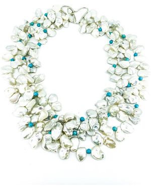 Arthur Marder Fine Jewelry 10X12Mm Pearl Three-Strand Necklace - Metallic