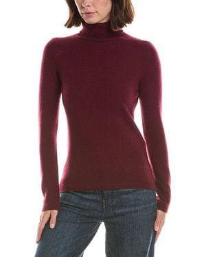 Forte Basic Turtleneck 100% Cashmere Pullover - Red