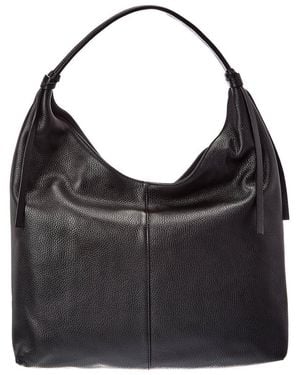 Italian Leather Naya Leather Top Handle Bag - Black