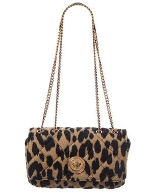 Versace Medusa Quilted Wool Shoulder Bag - White