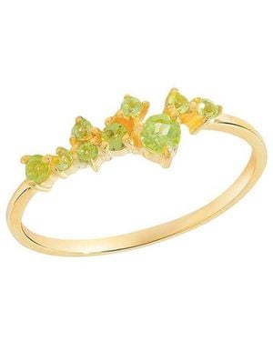 TIRAMISU 14K Over 0.35 Ct. Tw. Peridot Solitaire Ring - Metallic