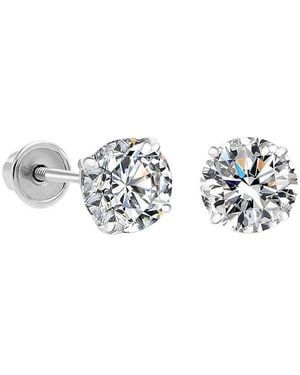 Liv Oliver 18K Cz Earrings - White