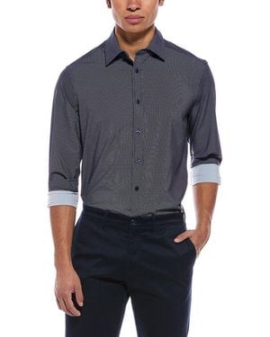Report Collection 4-Way Woven Sport Shirt - Blue