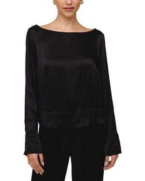 Bella Dahl Long Sleeve Split Back Pullover - Black