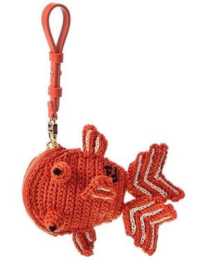 Fendi Bff Crochet Coin Purse - Red