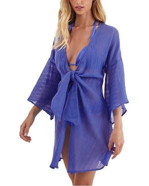 ViX Perola Short Cover-Up - Blue