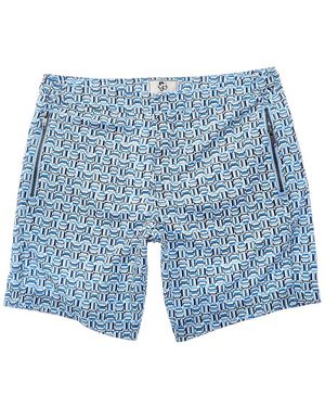 Ted Baker Crabbe Geometric Swim Short - Blue