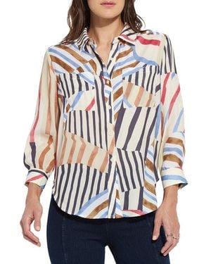 Lyssé Yesenia Roll Tab Utility Shirt - Multicolour