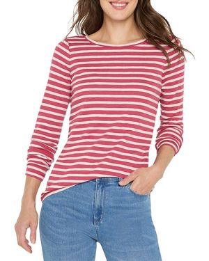 NIC+ZOE Stripe Boat T-Shirt - Red