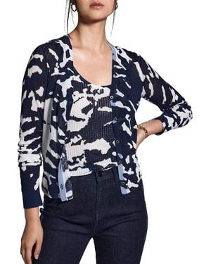NIC+ZOE Nightfall Rib Cardigan - Blue
