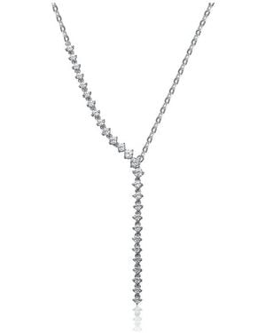 Genevive Jewelry Silver Cz Necklace - Metallic