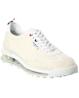Thom Browne Tech Runner Tweed & Leather Sneaker - White