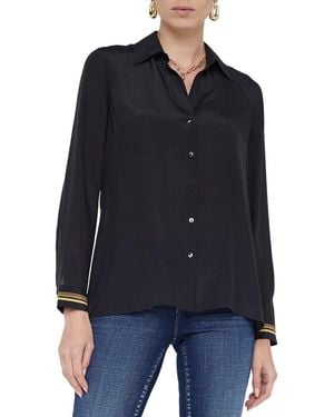 L'Agence Gio Silk Blouse - Blue