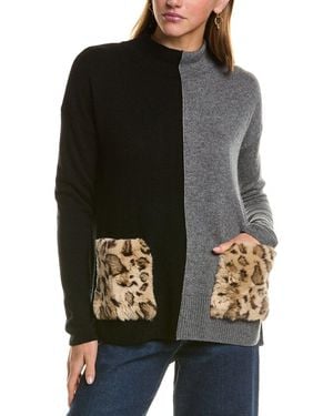 Meir Colourblock Wool & Cashmere-blend Jumper - Black