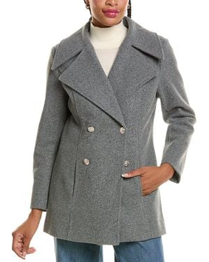 Pascale La Mode Doubled Breasted Overcoat - Gray