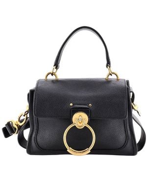 Chloé Leather Tess Day Satchel Mini (Authentic Pre-Loved) - Black