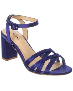 L'Agence Acelynn Satin Sandal - Blue