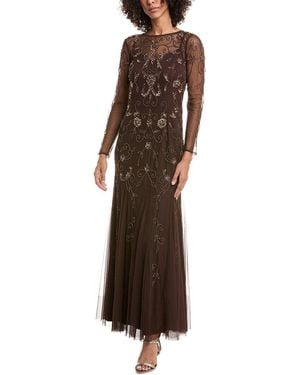 Adrianna Papell Mermaid Maxi Dress - Brown