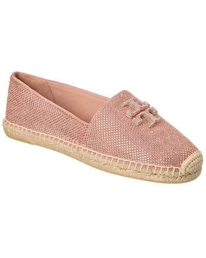 Tory Burch Everly Leather Espadrille Slide - Pink