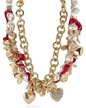 Sphera Milano Plated Cz Toggle Necklace - Metallic