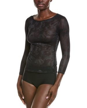 Natori Dragon Lace Top - Black