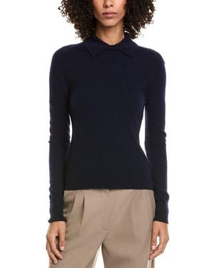 InCashmere Collared Cashmere Jumper - Blue