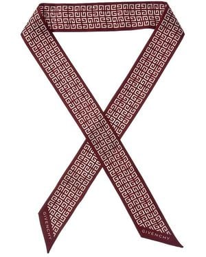 Givenchy 4G All Over Silk Scarf - Purple