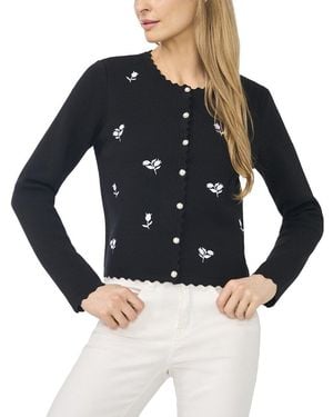 Cece Embroidery Cardigan - Blue