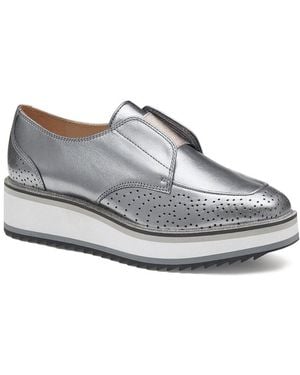 Johnston & Murphy Gracelyn Leather Oxford - Grey