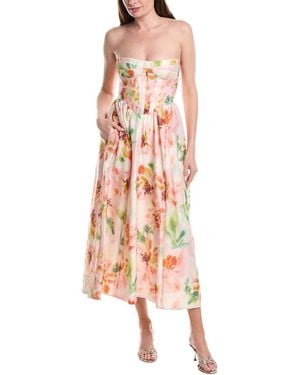 Bardot Lola Corset Midi Dress - Pink