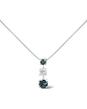 Haus of Brilliance 14K 1.48 Ct. Tw. Diamond Pendant Necklace - Metallic