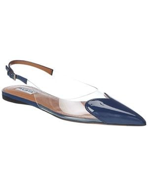 Alaïa Dnu Inv Le Couer Patent & Vinyl Slingback Flat - Blue
