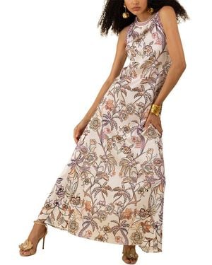 Hale Bob Florence Silk-Blend Maxi Dress - Natural