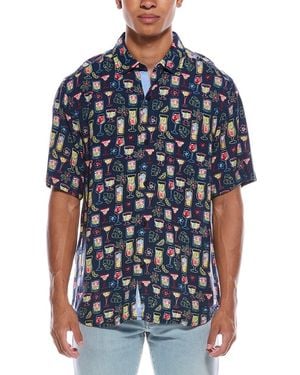 Tommy Bahama Veracruz Cay Electric Cocktails Shirt - Blue