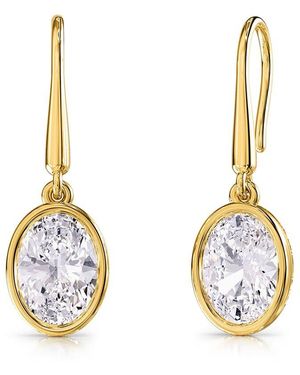 Lab Grown Diamonds 18K Vermeil 2.37 Ct. Tw. Lab-Grown Diamond Dangle Earrings - Metallic