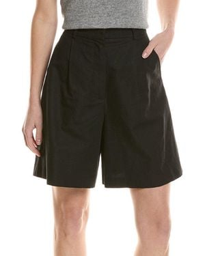 Max Mara Weekend Ecuba Linen-Blend Short - Black