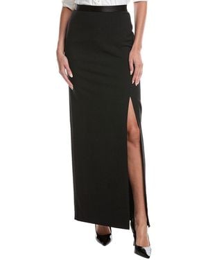 St. John Stretch Wool-Blend Skirt - Black