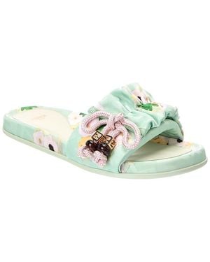 Fendi Feel Flat Sandal - Green