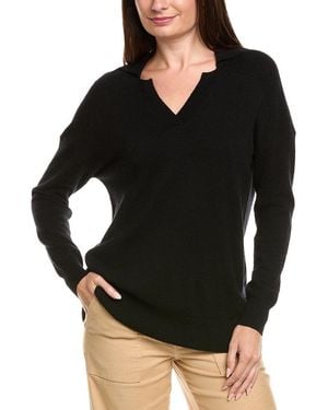 Kier + J Kier + J Oversized Wool & Cashmere-Blend Jumper - Black