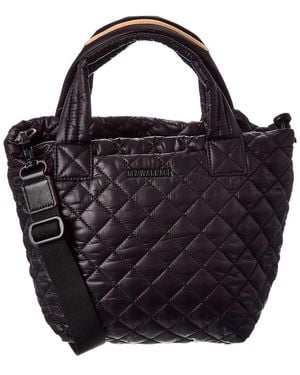 MZ Wallace Mini Metro Nylon & Leather Tote Deluxe - Black