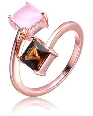 Genevive Jewelry 14k Rose Gold Vermeil Ring - Pink