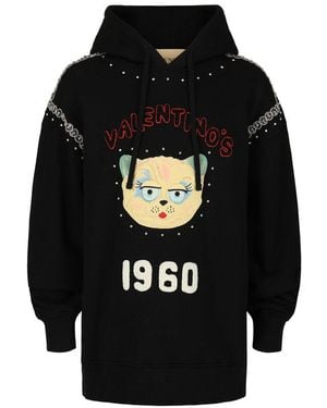 Valentino Le Chat De La Maison Patch Hoodie - Black