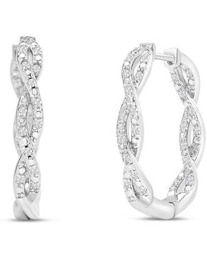 Jaclyn Smith Platinum Plated 0.50 Ct. Tw. Lab-Grown Moissanite Earrings - White