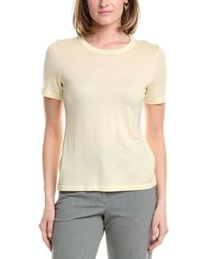 Anne Klein Luxe Washable Merino Wool T-Shirt - Natural