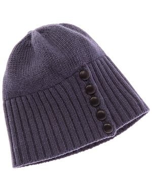 Portolano Buttons Wool & Cashmere-Blend Hat - Blue