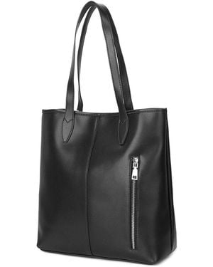 Tiffany & Fred Paris Smooth Leather Tote - Black